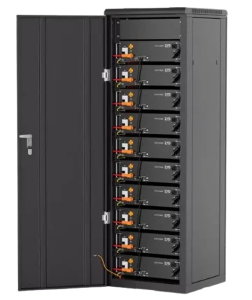 Armario rack 10u para baterías LiFePO4 SIMPO 5000 en paralelo